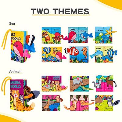  beiens Baby Books Toys, Touch and Feel Crinkle Cloth Book for  Infant Baby 0-3-6-12-18 Months, Early Development Interactive Stroller Soft  Toys, Shower Gifts Christmas Stocking Stuffers for Boys Girls : Toys