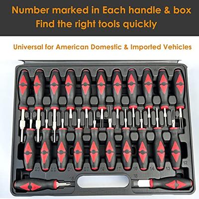 Maerd Terminal Removal Tool Kit, 76Pcs Terminal Ejector Kit for car, Pin  Extractor Tool Set Release