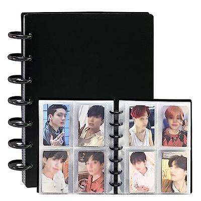 Leather Kpop Photocard Binder, 4-Pocket Photocard Holder, Kpop Zipper Binder  Case, 25 Sleeves, Black - Yahoo Shopping