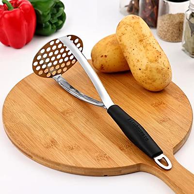 Tohuu Heavy Duty Potato Masher Professional Integrated Masher Kitchen Tool  Food Masher/ Potato Smasher Perfect for Bean Vegetable Fruits Avocado Meat  economical 