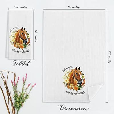 Just a Girl Who Loves Horses Kitchen Towels & Tea Towels, Dish Cloth Flour  Sack Hand