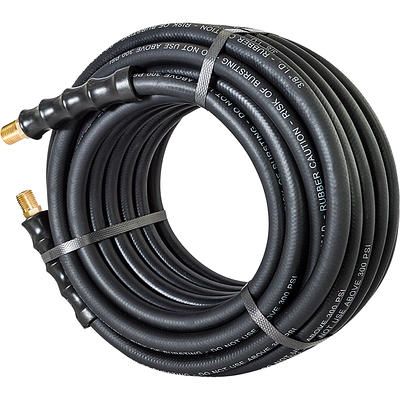 Klutch Rubber Air Hose, 3/8Inch x 50ft., 300 PSI, Model TLEX3850