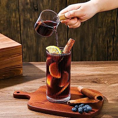 16oz Beer Can Glass with Bamboo Lids and Glass Straws,6pcs Drinking Glasses Can Shaped Glass Cups, Beer Glasses, Glass Coffee Cups, Wine, Cocktail