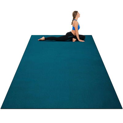 RevTime Extra Large Exercise Mat 6 x 6 feet (72 x 72 x 1/4+) 7 mm Thick  & High Density Mat for Home Cardio and Yoga Workouts, Durable Gym Mat