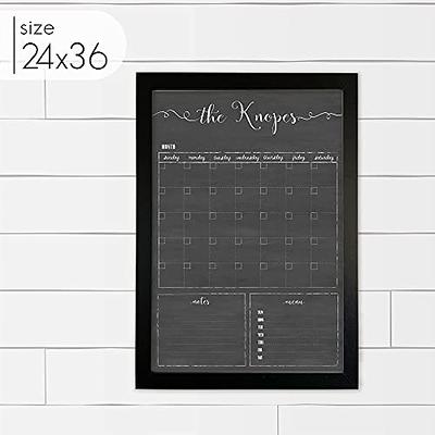 2023 Calendar, Dry Erase Personalized Chalkboard Calendar 24x36 Framed Wall  Calendar - Yahoo Shopping