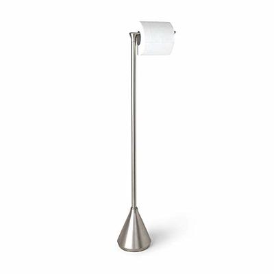 POKIM Toilet Paper Holder Brushed Nickel Metal Bathroom Flexible Pivoting  Large Tissue Roll Handle on Wall Mounted, SUS 304 Stainless Steel  Adjustable