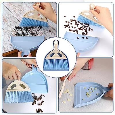 MR.SIGA Mini Dustpan and Brush Set, Portable Cleaning Brush and