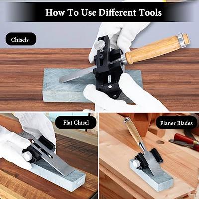 Honing Guide and Angle Tool Set - Chisel Sharpening Jig & Knife Sharpener  Angle Tool Kit for Knives and Wood Chisels 