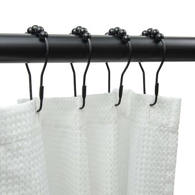 Utopia Alley Chrome Steel Single Shower Curtain Hooks (12-Pack)