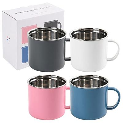 TeamFar Coffee Mug Set of 6, 12 oz Enamel Mug Black Tea Camp