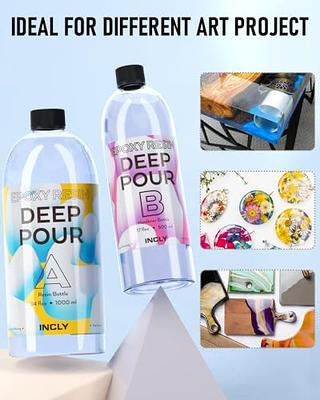 Resin Art Flow 1 gal. - Arte Crystal Clear Epoxy Resin for Thin Coating and Encasing of Smaller Objects