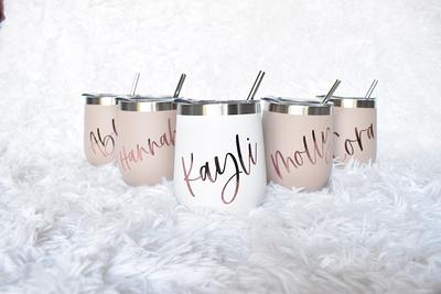 Personalized Tumbler With Lid and Straw, Bridesmaids Gifts, Acrylic Custom  Tumbler, Skinny Tumbler, Personalized Gift, Teacher Gift Cup 