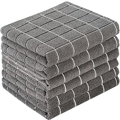 SUSSEXHOME 18 in. x 24 in. Gray Super-Absorbent Washable Cotton