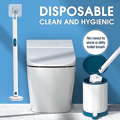 Disposable toilet brush cleaner with long handle bathroom cleaning