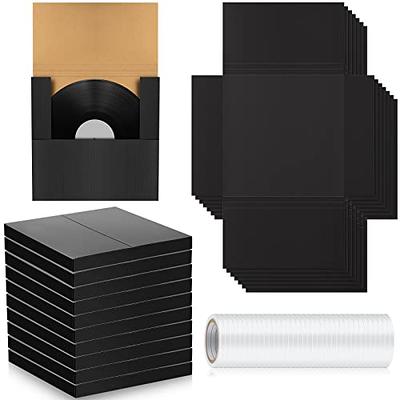 50 Pcs Vinyl Record Shipping Boxes Vinyl Record Mailers 12.6'' x 12.6'' x  1.18'' Easy Fold Album Mailer Boxes Adjustable Height Cardboard Mailing  Boxes with 50 Tapes for Packaging Storage (Black) - Yahoo Shopping