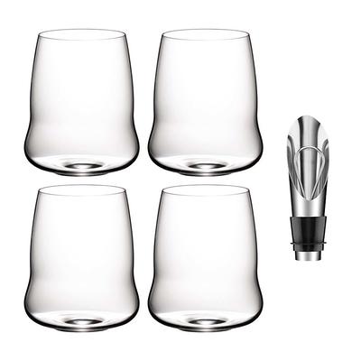 Riedel O Cabernet/Merlot Stemless Wine Glass, Clear, 21 oz - 4 count