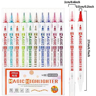Magic Color Changing Highlight Pens Dual Tip Chisel Tip Assorted Marker  Assorted Fluorescent Pen