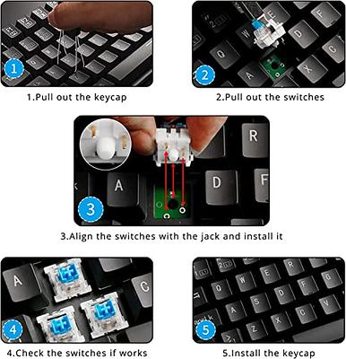  Cherry MX Key Switches for Mechanical Gaming Keyboards