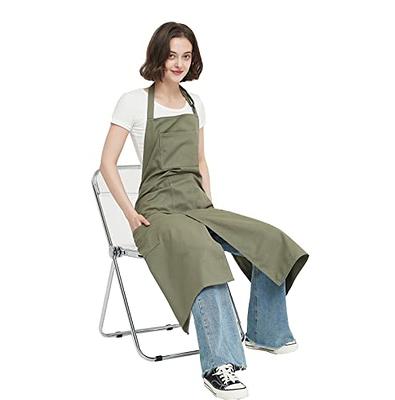 Jaspfct Pottery Apron Split Leg with 3 Pokets for Women Artist Crafts  Kitchen Florist Apron for Women MD028-Green - Yahoo Shopping