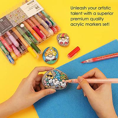 Premium Paint Pens - Acrylic Markers Extra Fine Tip For Diy Arts