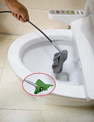 51Toilet Auger Clog Remover Tool with Grabber Flexible Toilet Snake  Grabber Unclogger Tool, Four-Claw Picker, Stainless Steel Telescoping Rod,  For Pick/Grab Objects Clogged in Toilet Pipes/Drain 