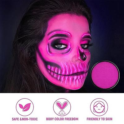 Pink Face Paint Pot - 30g/1.06 oz Halloween Face Body Eye Paint Skeleton  Ghost Skull Cosplay Costume Professional SFX Corpse Special Effects Makeup