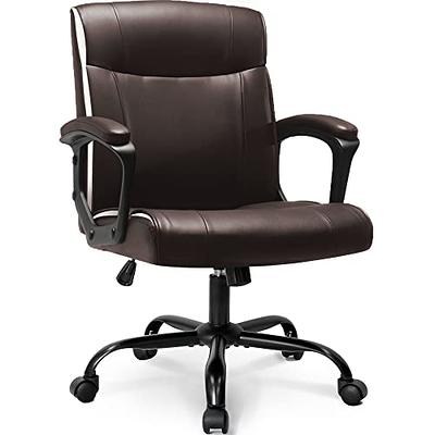 Brown - Adjustable Height Office Chair With Padded Arm Brown And