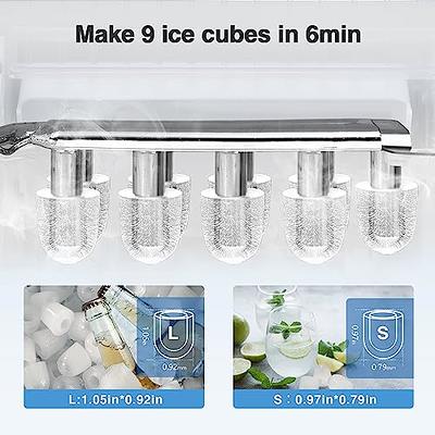 R.W.FLAME Ice Makers Countertop，6 Minutes 9 Ice Cubes Ice Maker