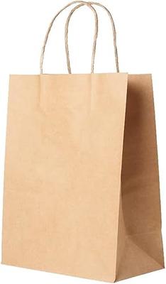 MESHA Paper Gift Bags 5.25x3.75x8 White Small Paper Bags with