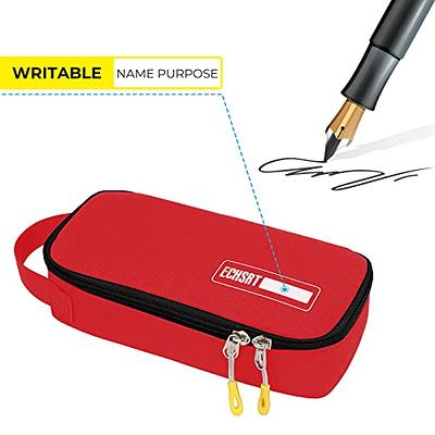 SAIVEN Large Capacity Pen Pencil Case Stationery Storage Large Handle Pen  Pouch Bag 3 Layers Pen Pencil Organizer Bag with Double Zipper, Cosmetic  Bag