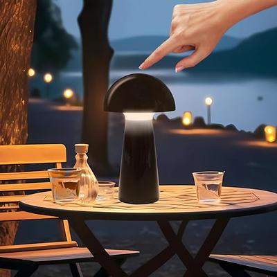 Cordless Rechargeable Battery Operated Table Lamp - Black