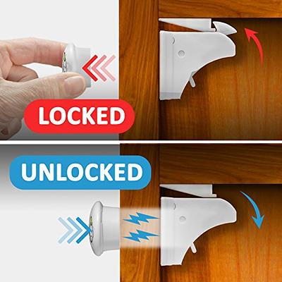 Child & Baby Safety Proof Magnetic Cupboard Locks, 4locks & 1 Keys, Easy  Install In Seconds, Baby Safety Locks For Cabinets And Drawers, No Screws Or