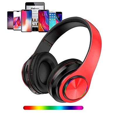 TUINYO Bluetooth Headphones Wireless, Over Ear Stereo Wireless Headset 40H  Playtime with deep bass, Soft Memory-Protein Earmuffs, Built-in Mic Wired