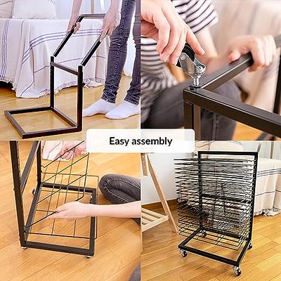 Art Drying Rack For Classroom | Functional & Mobile Paint Drying Rack | 25  Removable Shelves | Canvas Rack Art Storage | Painting Drying Rack With