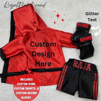 Boxing Set - Custom Boxing Robe + Boxing Shorts : Red