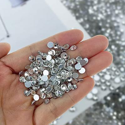 BULK Neon White Glass FLATBACK Rhinestones