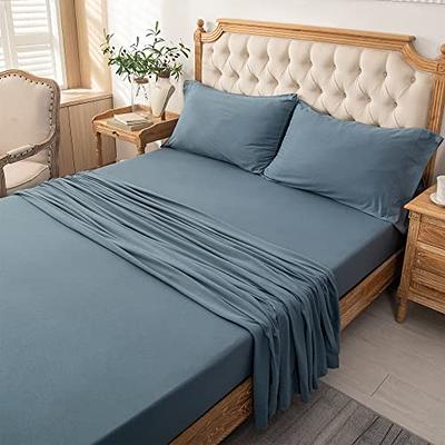 Knit Jersey 100% Cotton 2 Twin XL Fitted Bed Sheets (2-Pack) Soft and Comfy  