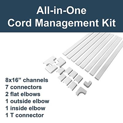 Wiremold Flat Screen TV Cord Cover Kit, White, 30