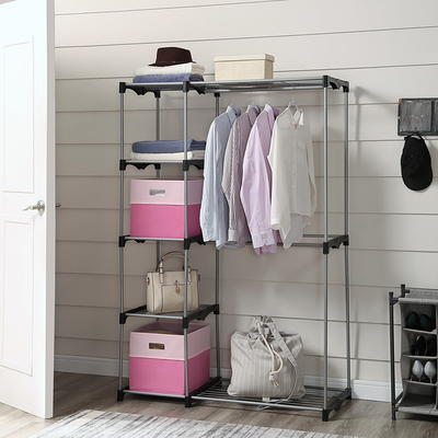 Mainstays 5 Shelf Hanging Closet Shoe Organizer, Arctic White