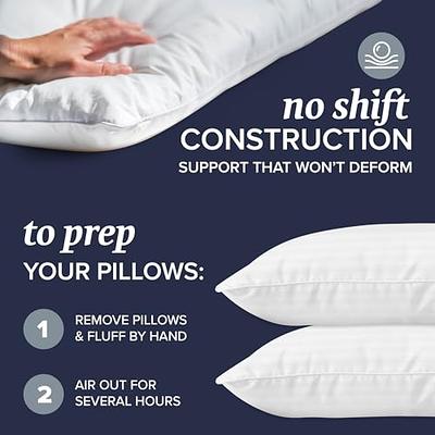 Beckham Hotel Collection Bed Pillows Standard / Queen Size Set of 2 - Down  Alternative Bedding Gel Cooling Pillow for Back, Stomach or Side Sleepers