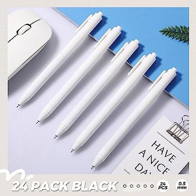 Four Candies 12Pack Pastel Gel Ink Pen Set, 11 Pack Black Ink Pens with  1Pack Highlighter for Writing, Retractable 0.5mm Fine Point Gel Pens, Cute