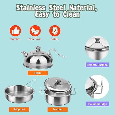 D-fantix pretend play toy kitchen accessories kids stainless steel coo