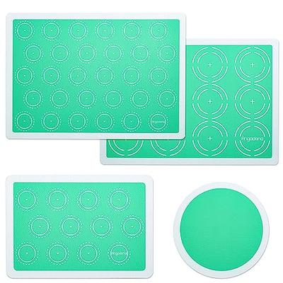 Silicone Baking Mats Set of 5 - 2 Half Sheet Mats + 1 Quarter Sheet Mat + 1  Round & 1 Square Mat