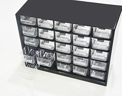 whillar Parts Screws Storage Organizer, Plastic Hardware Art Craft Small  Tool Parts Component Organizer Drawer Box 25 Drawers (Black) - Yahoo  Shopping