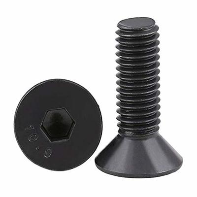 1/4-20 x 1 (25 pcs) Button Head Socket Cap Screws Bolts Alloy Steel 10.9  Grade, Black Oxide Finish, Full Machine Thread