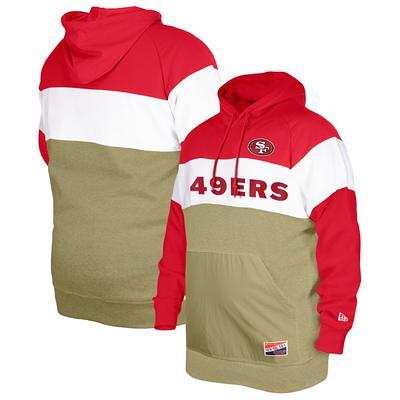 Men's Scarlet/Gold San Francisco 49ers Logo Half-Zip Pullover Jacket