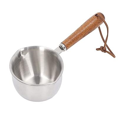 Dual Spout Warmer, Stainless Steel Mini Melting Pot with Wooden Handle,  Multifunction Milk Pot Chocolate Melting Pan for Kitchen (200ML) - Yahoo  Shopping