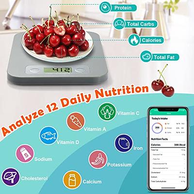 Etekcity Smart Food Nutrition Scale, Digital Grams and Ounces for Weight  Loss, Baking, Cooking, Keto and