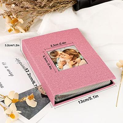  Vienrose Small Photo Album 4x6 Photos, 2 Pack Linen Cover Mini  Photo Book, 26-Page Holds 52 Pictures, Artwork or Postcards Storage for  Baby : Baby