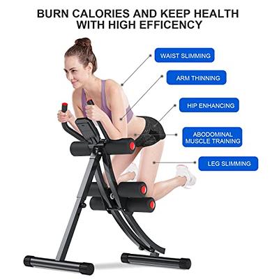  PINJAT Ab Workout Equipment, Ab Machine for Home Gym,  Adjustable Abdominal Exercise Fitness Equipment for Full Body Shaping,  Foldable Waist Trainer Ab Cruncher Core Strength Training for Women :  Sports 